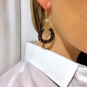 Brown earrings handmade